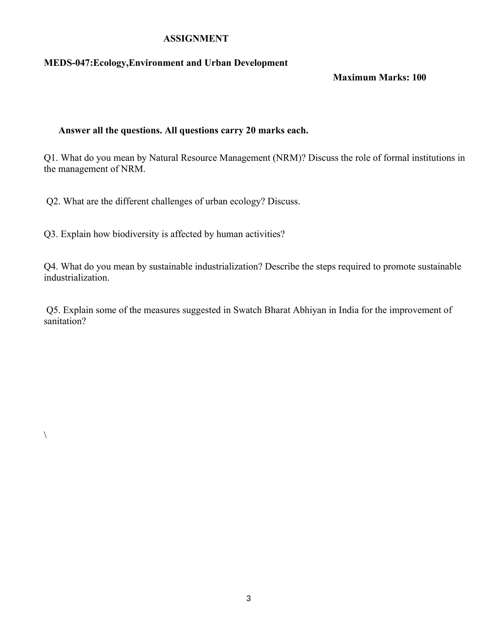 IGNOU MEDS-047 Solved Assignment 2026-27 – English Medium