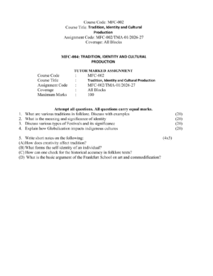 IGNOU MFC-002 Solved Assignment 2026-27 – English Medium