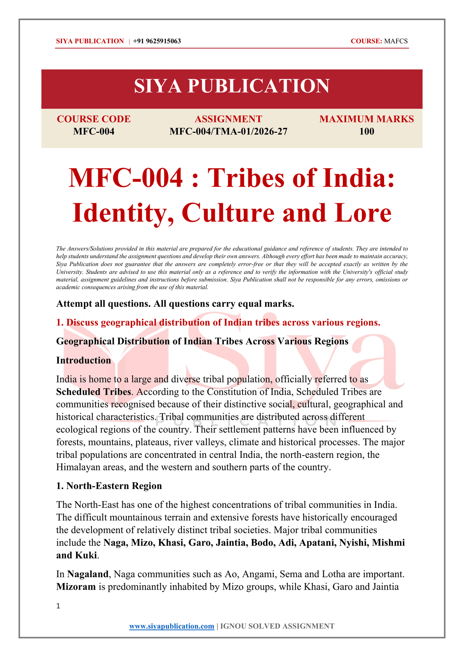 IGNOU MFC-004 Solved Assignment 2026-27 – English Medium - Image 2