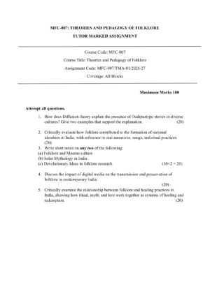 IGNOU MFC-007 Solved Assignment 2026-27 – English Medium
