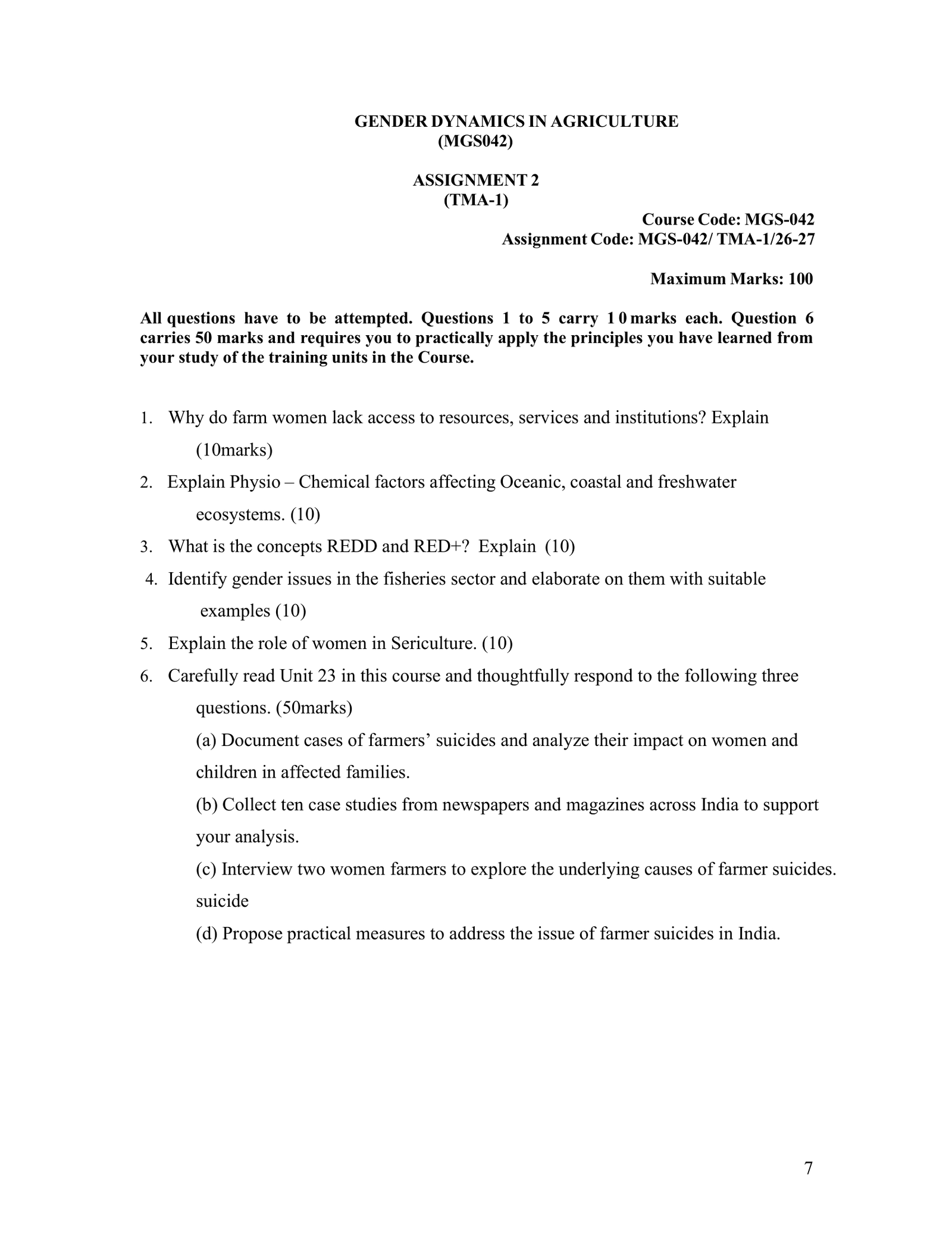 IGNOU MGS-042 Solved Assignment 2026-27 – English Medium