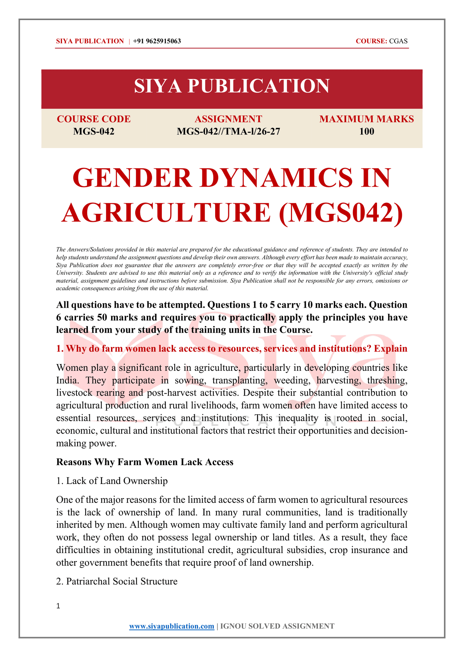 IGNOU MGS-042 Solved Assignment 2026-27 – English Medium - Image 2