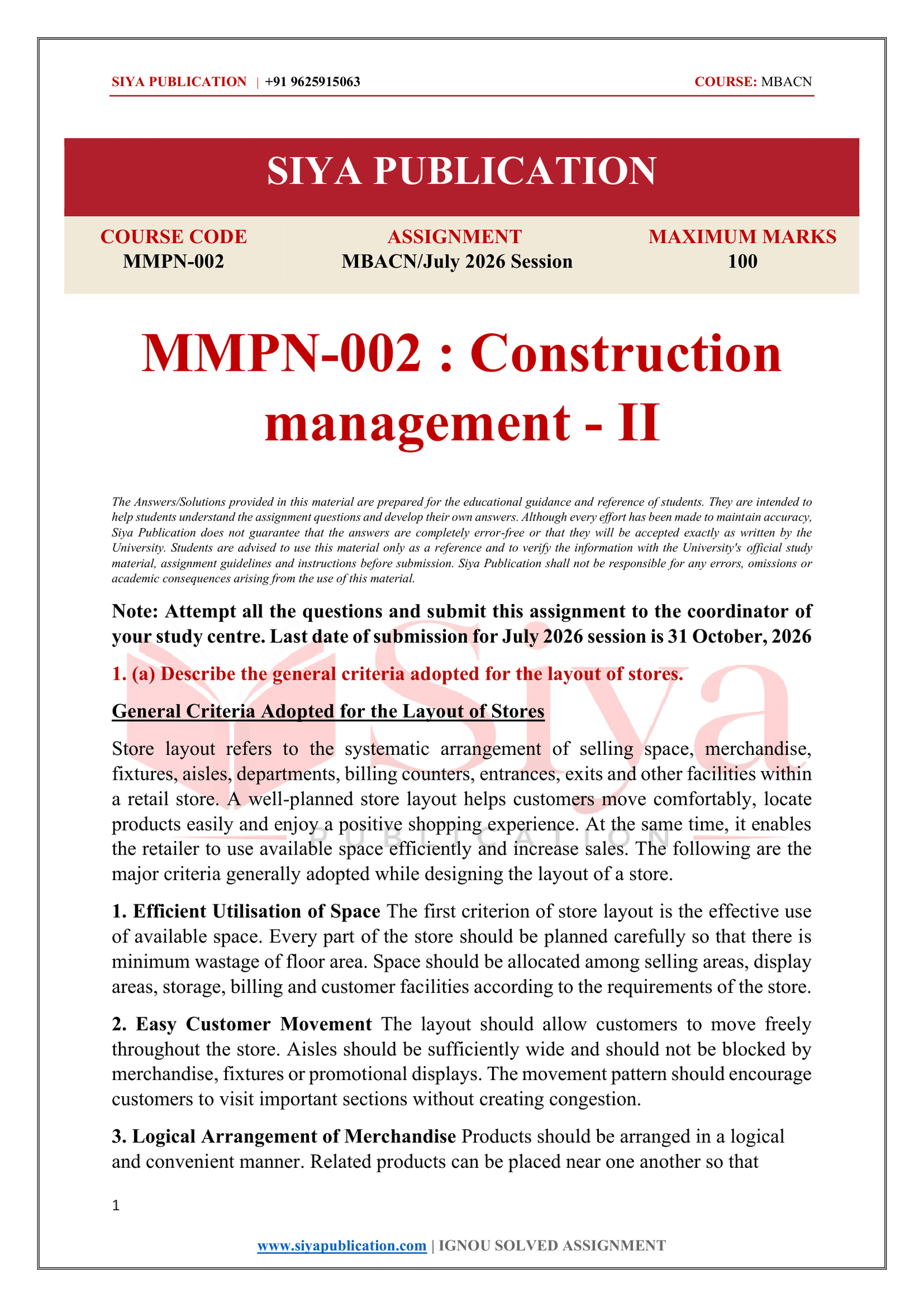 IGNOU MMPN-002 Solved Assignment JULY 2026 – English Medium - Image 2