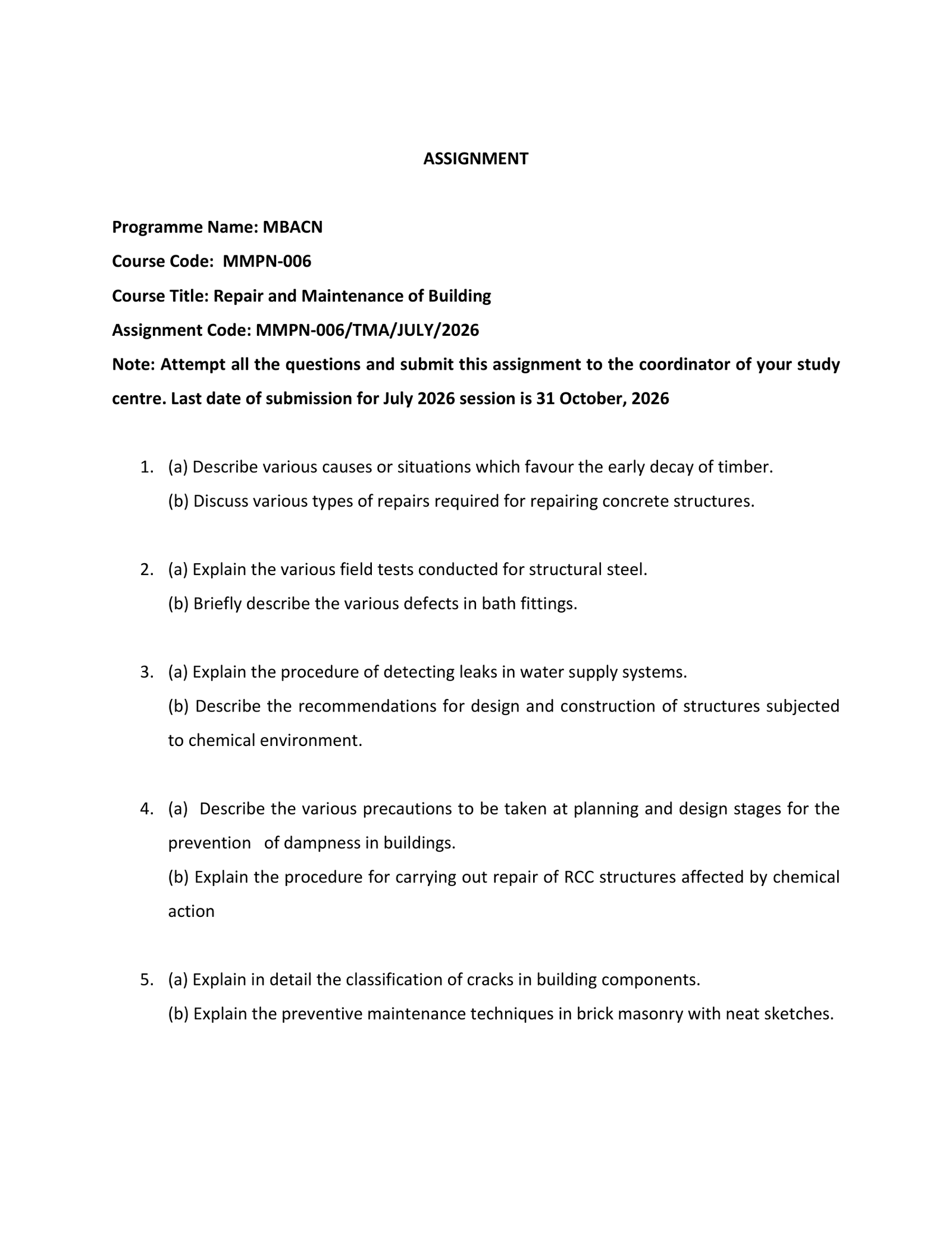 IGNOU MMPN-006 Solved Assignment JULY 2026 – English Medium