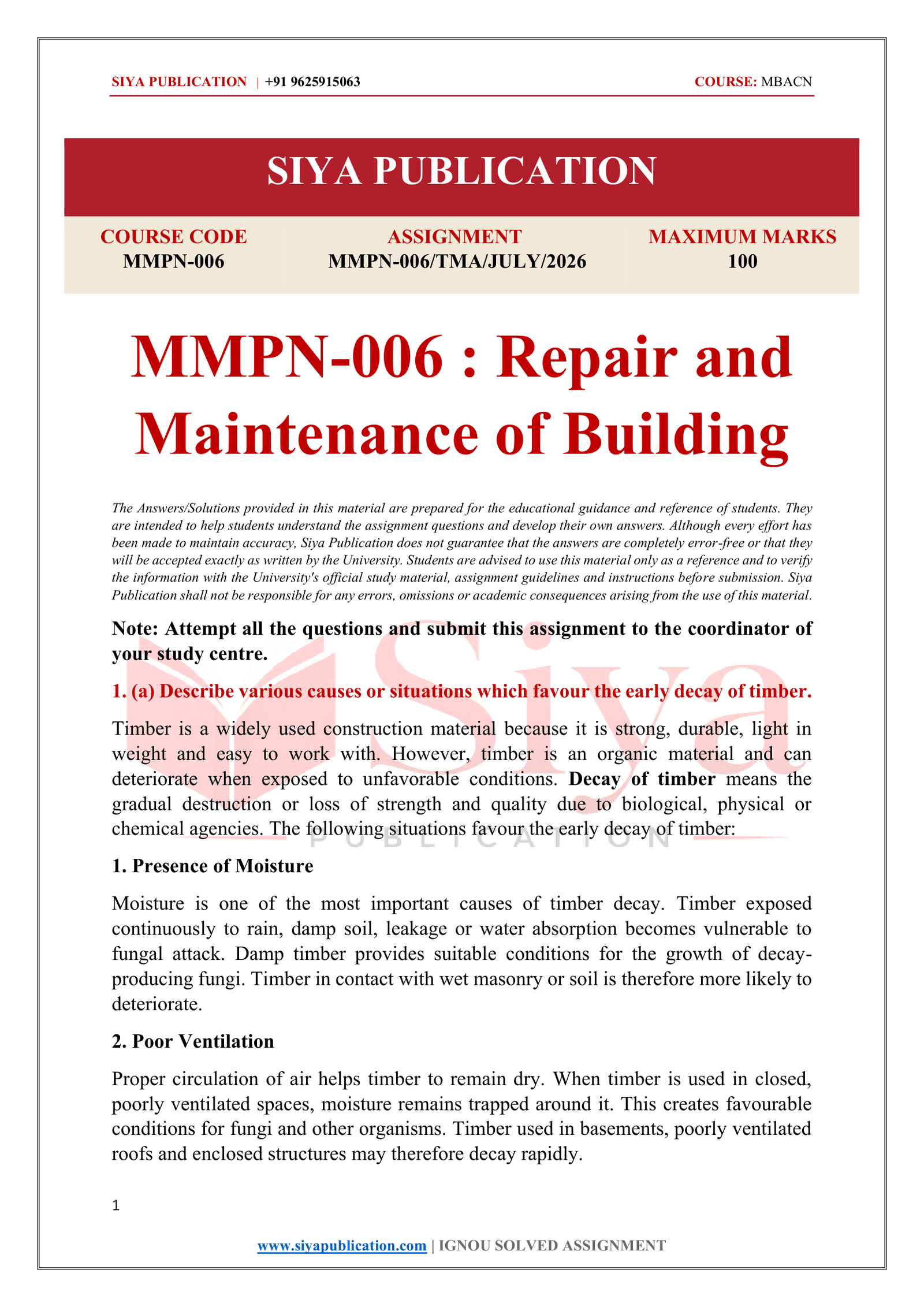 IGNOU MMPN-006 Solved Assignment JULY 2026 – English Medium - Image 2