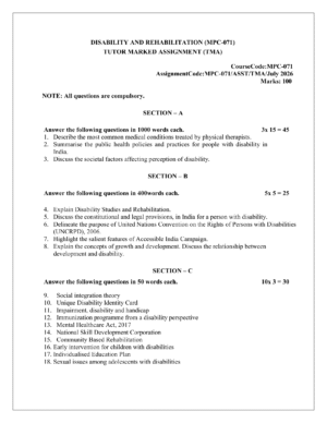 IGNOU MPC-071 Solved Assignment JULY 2026 – English Medium
