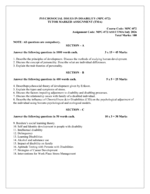 IGNOU MPC-072 Solved Assignment JULY 2026 – English Medium