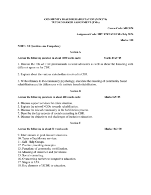 IGNOU MPC-074 Solved Assignment JULY 2026 – English Medium