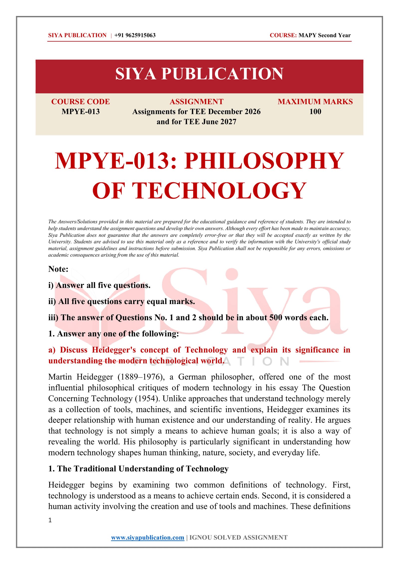 IGNOU MPYE-013 Solved Assignment 2026-27 – English Medium - Image 2