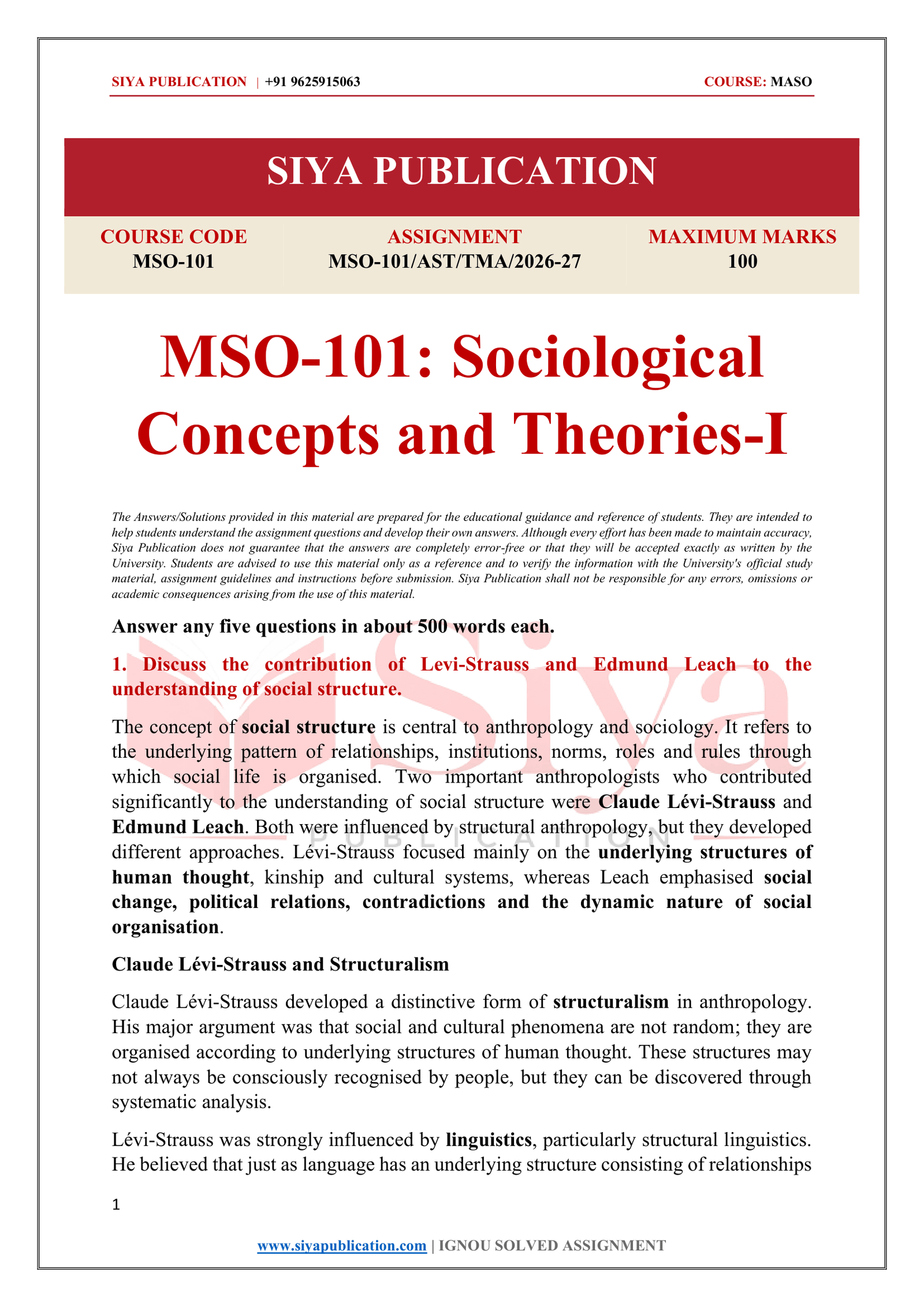 IGNOU MSO-101 Solved Assignment 2026-27 – English Medium - Image 2