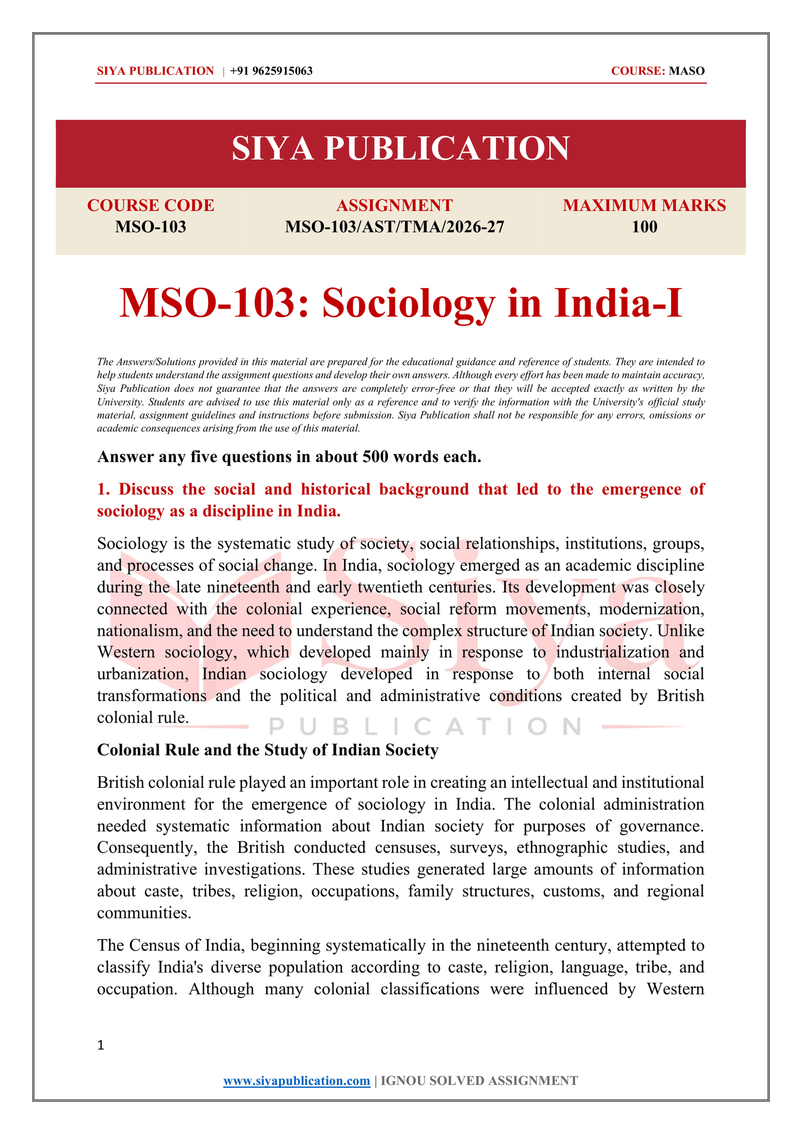 IGNOU MSO-103 Solved Assignment 2026-27 – English Medium - Image 2