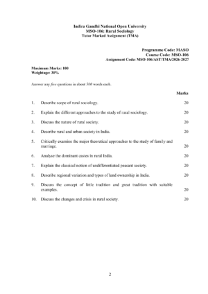IGNOU MSO-106 Solved Assignment 2026-27 β English Medium