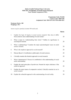 IGNOU MSO-107 Solved Assignment 2026-27 β English Medium