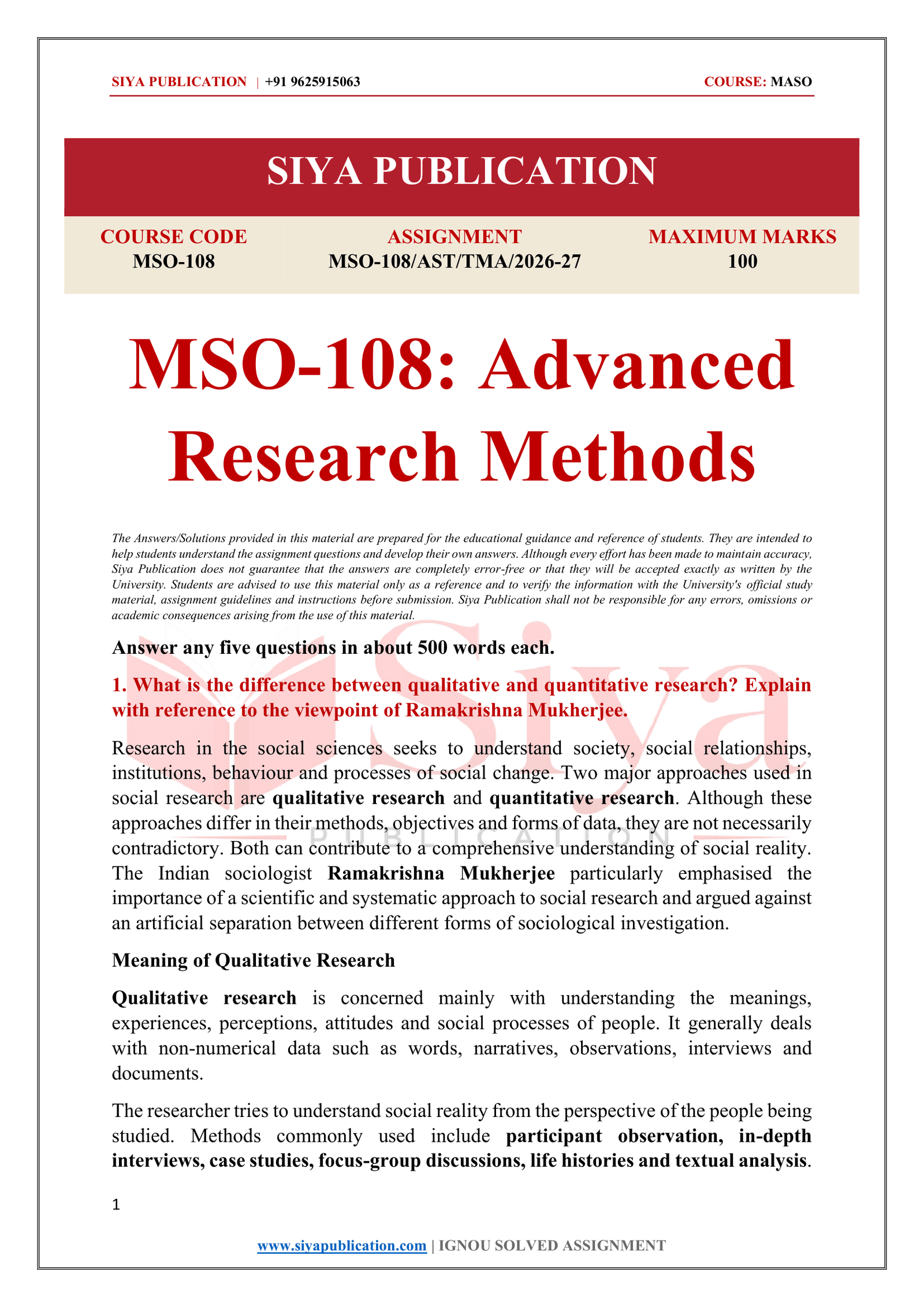 IGNOU MSO-108 Solved Assignment 2026-27 – English Medium - Image 2
