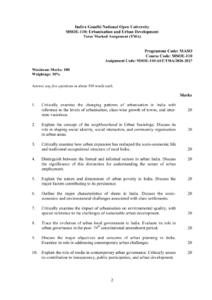 IGNOU MSOE-110 Solved Assignment 2026-27 – English Medium