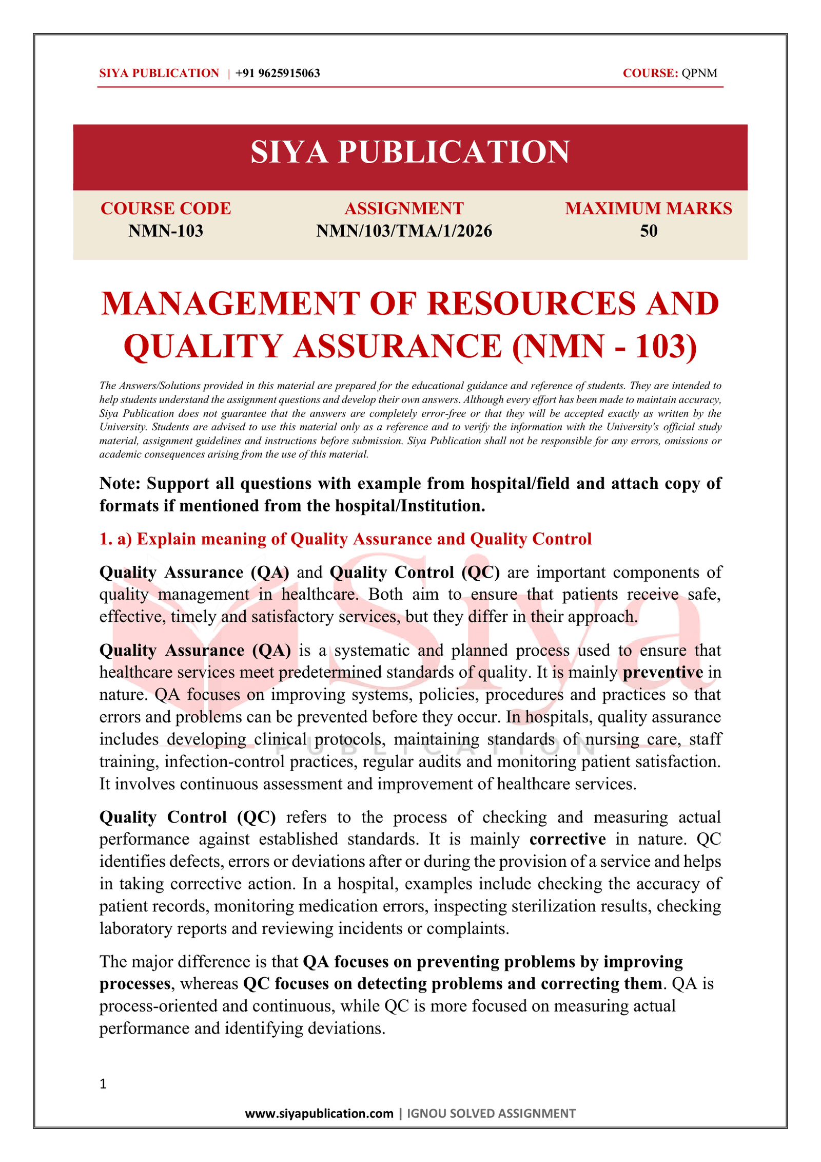 IGNOU NMN-103/TMA-2 SOLVED ASSIGNMENT JULY 2026 ENGLISH MEDIUM - Image 2