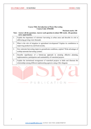 IGNOU ONR-001 Solved Assignment 2026-27 – English Medium