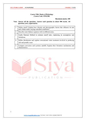 IGNOU ONR-002 Solved Assignment 2026-27 – English Medium
